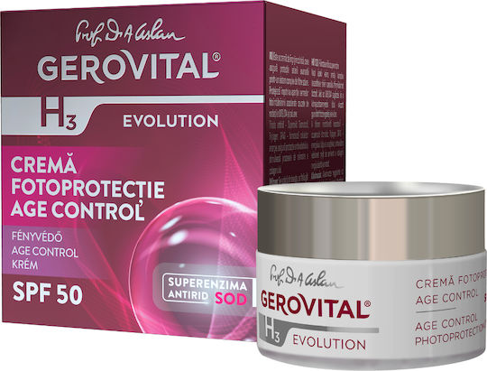 Gerovital H3 Evolution Cremă Hidratantă de Față de Zi cu Factor de Protecție Solară SPF50 50ml