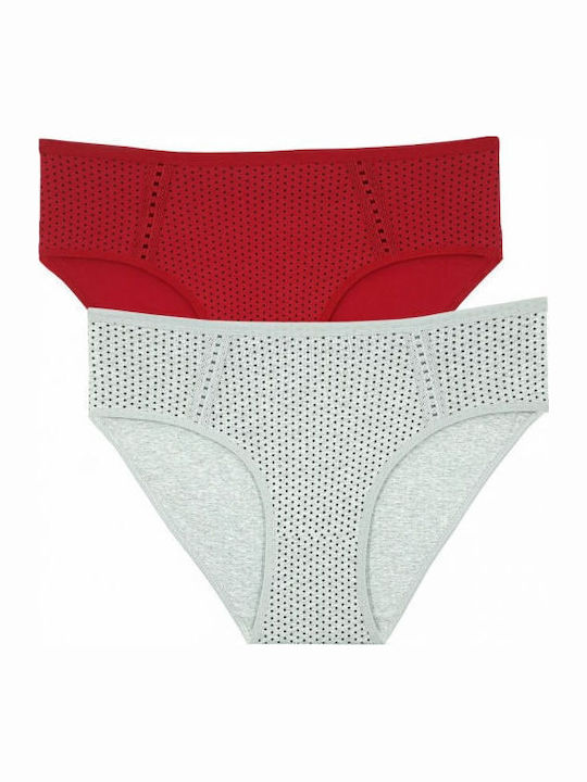 Βαμβακερά Damen Slip 2Pack Burgundy