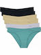 Βαμβακερά Γυναικεία Slip MultiPack Multicolour