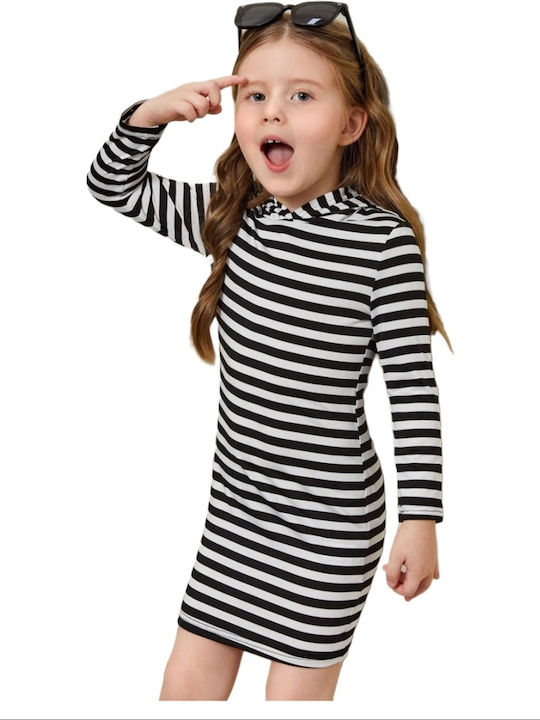 Children's Dress White - Black