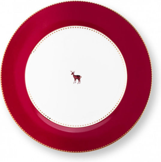 PiP Studio Love Birds Plate Shallow made of Porcelain Red 26.5cm
