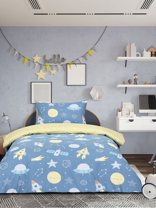 Kocoon Space Set Kids Duvet Cover Single with P...