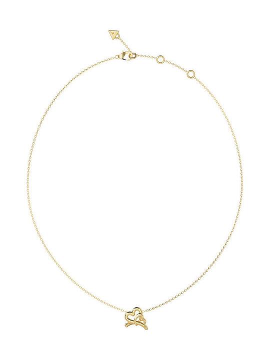 Guess Κολιέ από Επιχρυσωμένο Ατσάλι Guess Κολιέ από Επιχρυσωμένο Ατσάλι