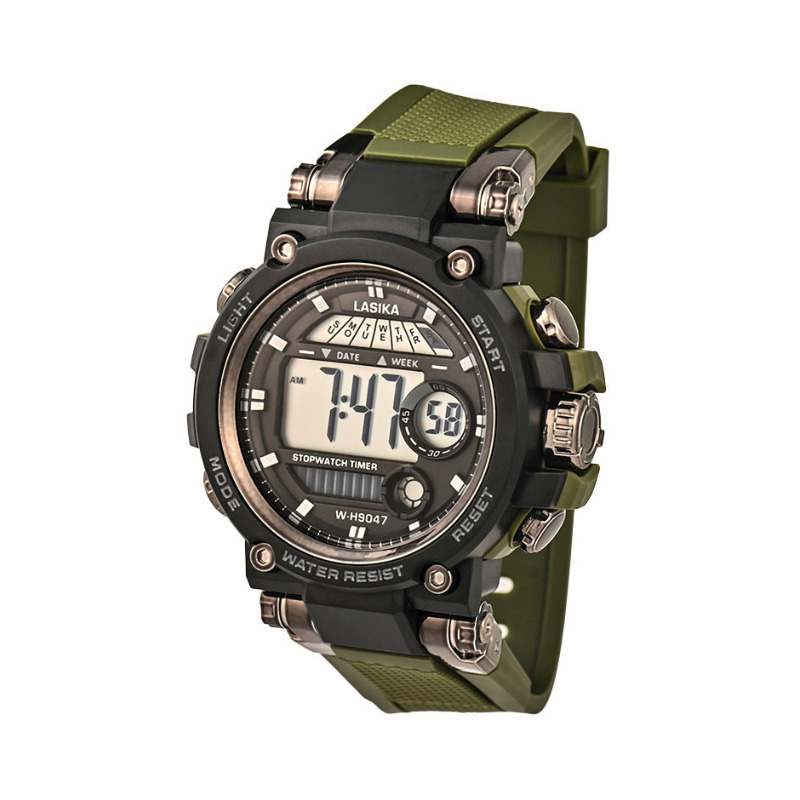 Lasika Kids Digital Watch with Silicone Strap Green 817322_g