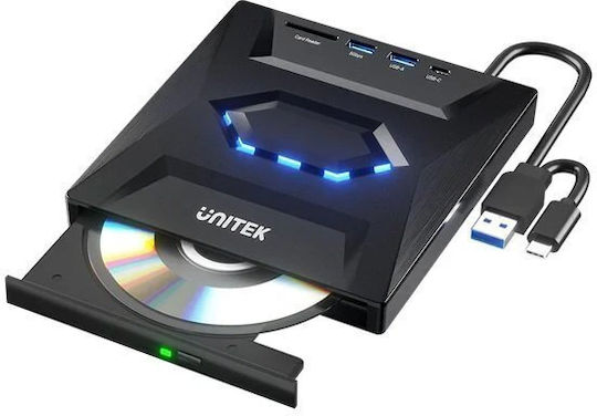 Unitek Optical External Drive & 5in1 Usb Hub T1037a