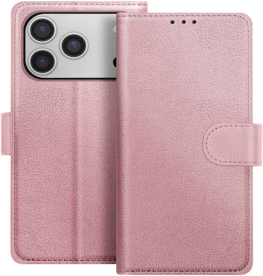 Avizar Chesterfield Series Wallet Case Iphone 17 Pro Stand Function Rose Gold