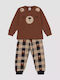 Minerva Kinder-Nachtwäsche Winter Braun Bear