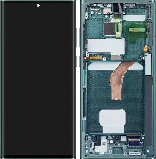 Samsung Οθόνη Display Module mit Touch-Mechanismus für Samsung Galaxy S22 Ultra 5G S908 (Grün)