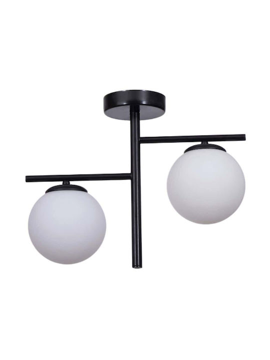 Opviq Ceiling Mount Light 42cm Black with Socke...