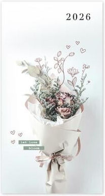 Weekly Diary Agenda Horizontal 2026 Adbook 9x17cm Aesthetic B 3459
