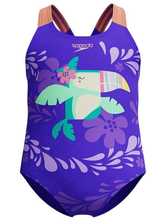 Speedo Kinder Badeanzug Einteilig Lila