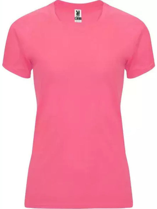 Roly Унисекс Рекламна тениска Къс ръкав Fluor Pink