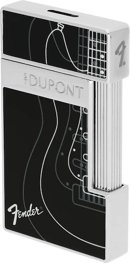 S.t Dupont – Fender Slimmy Noir Αναπτήρας Black Chrome 028025