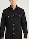 Long Sleeve Denim Overshirt Black