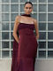 Maxi Evening Dress Bordeaux