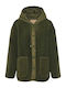 Women's Lifestyle Jacket for Winter with Hood Khaki