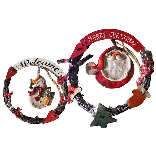 XMASfest Χριστουγεννιάτικο Διακοσμητικό Στεφάνι με Διάμετρο 16εκ.
