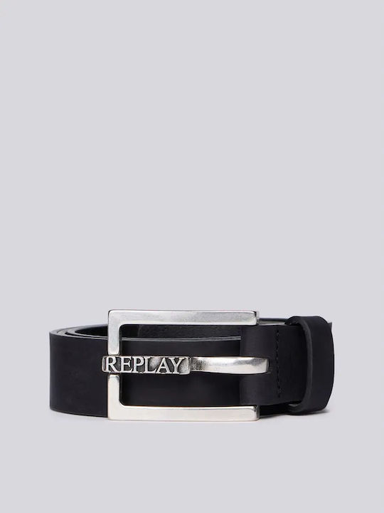 Ανδρική Ζώνη Δερμάτινη Μαύρη
