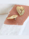 Celestino Women's Earrings Embossed Hearts Gold Color