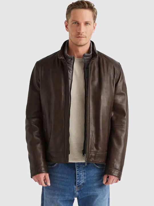 Milestone Leather Jacket Brown