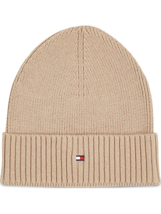 Flag Beanie Unisex Beanie Knitted in Beige color