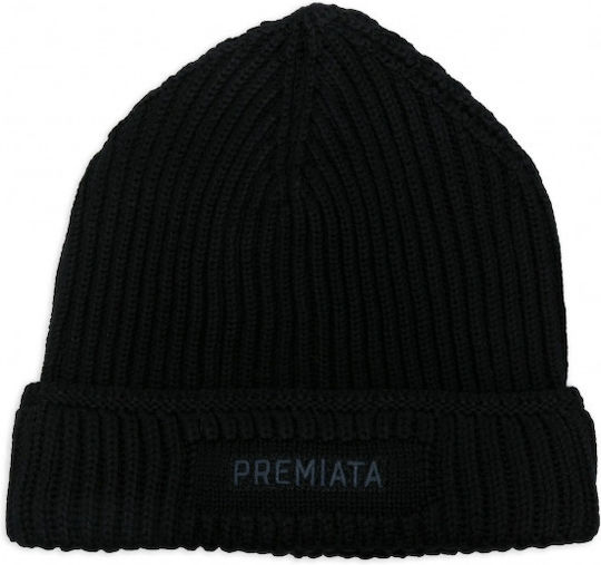 Beanie Unisex Σκούφος Πλεκτός σε Μαύρο χρώμα
