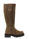 Leather Women's Boots Beige
