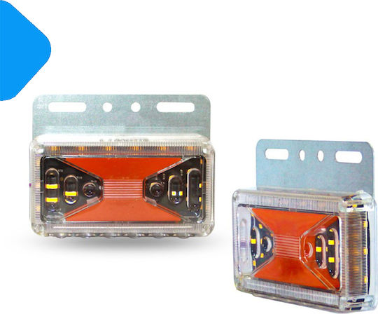 Αδιάβροχο Led Όγκου Φορτηγού Dc 24v Led 2τμχ Πορτοκάλι Ml13-2 Oem