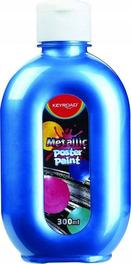 Keyroad Τέμπερα Ζωγραφικής Metallic Μπλε σε Μπουκάλι 300ml