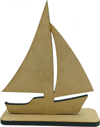 Wooden Ship with 6mm Thickness Base for Handmade Worry Beads & Diy 15.7cm 1pcs