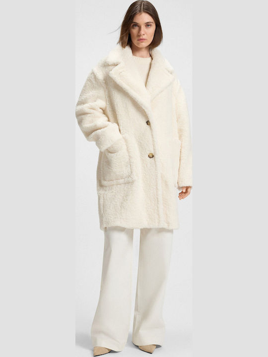 Κοντή Γυναικεία Γούνα Off White