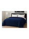 Le Blanc Duvet Cover Queen 220x240cm Rib Navy 700 GSMGsm