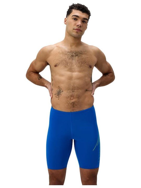 Speedo Hyperboom Placement 00302118666 Bărbătesc Costum de Baie de Competiție Jammer pentru Înot Albastru