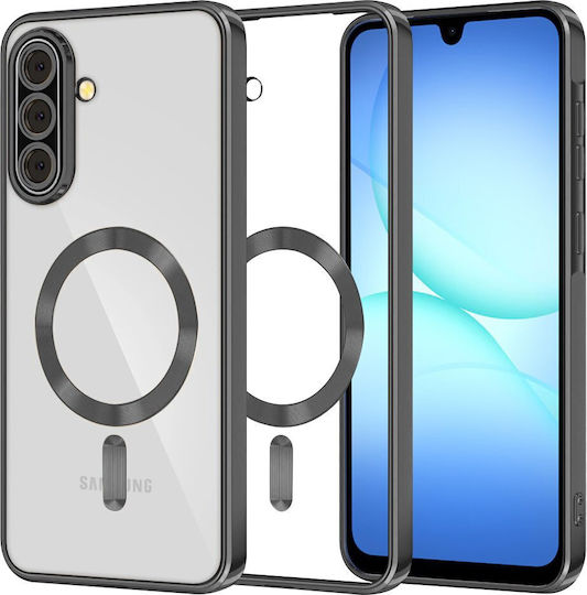 Techsuit Luxury Crystal Umschlag Rückseite Silikon Schwarz (Galaxy A17Oppo A17)