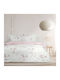 Nima Duvet Cover Set Cotton Single with Pillowcase 160x240 Roselle White-pink