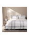 Nima Duvet Cover Set Cotton Single with Pillowcase 160x240 Arthur Grey-beige