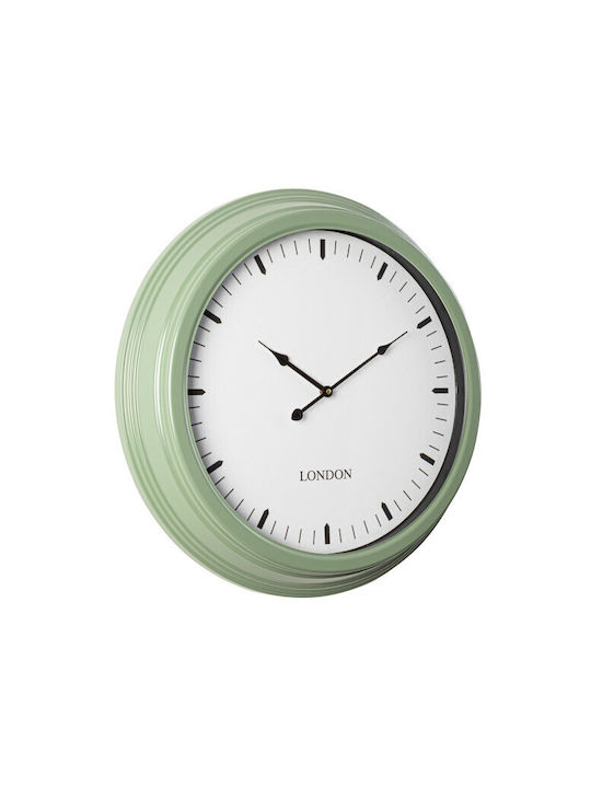 Bizzotto Mathias Wall Clock Metallic Green 58.5x8.7cm