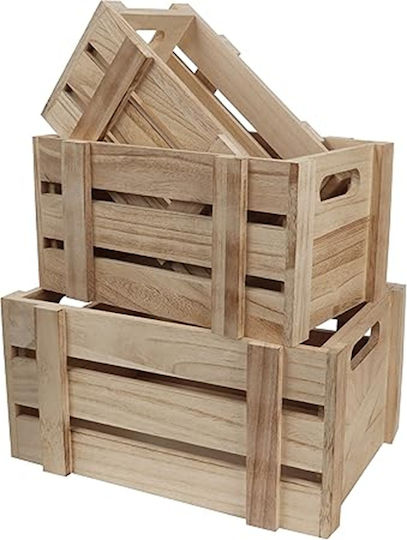 Belle Vous Aufbewahrungskorb Bamboo Braun 3Stück