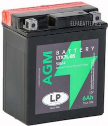 LP Batteries Motorcycle Battery YTX7L-BS with Capacity 6Ah