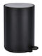 Ankor Metallic Bathroom Basket Soft Close 5lt Black