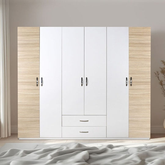 Dormie Εξάφυλλη Ντουλάπα 206x52x213cm Λευκή Απόχρωση Dormie Εξάφυλλη Ντουλάπα 206x52x213cm Λευκή Απόχρωση