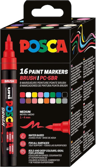 Posca Μαρκαδόροι Σχεδίου Σετ 16 χρώματα