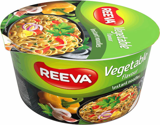 Reeva Instant Noodles 75gr Vegetable Flavour Μπωλ Σερβιρισματος *