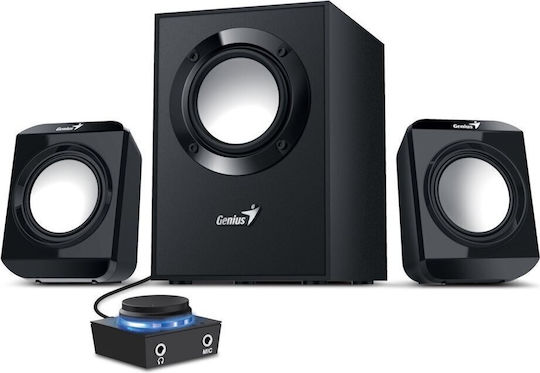 Genius SW-2.1 300 Ver. II Ασύρματα Ηχεία Υπολογιστή 2.1 με Ισχύ 10W Μαύρα