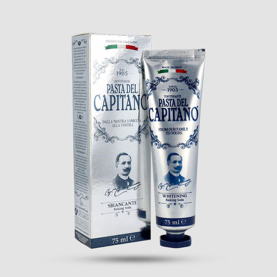 Pasta del Capitano Whitening Baking Soda Zahnpasta für Aufhellung & Platte 75ml