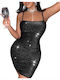 Sommer Mini Abendkleid Schwarz