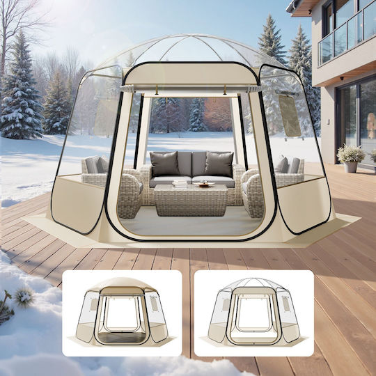 Vevor Winter Camping Tent Pop Up Transparent for 10 People 336x305x220cm