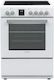Sharp Aragaz 65lt cu Plite Ceramice L60cm. Albă