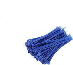 Sapiselco Δεματικά Καλωδίων Πλαστικά 200mmx4.5mm σε Μπλε χρώμα (100τμχ) (SEL.11.223R)