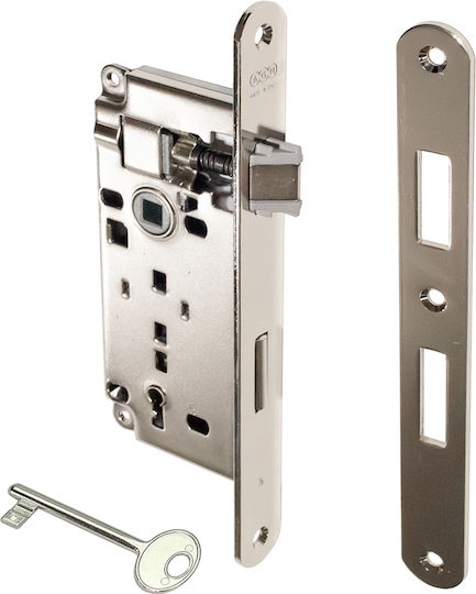 Einbauschloss Mesoportas Ovales Zentrum 40-75mm Nickel Agb Atene